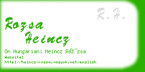 rozsa heincz business card
